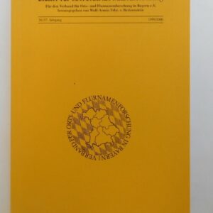 Wolf-Armin Frh. v. Reitzenstein Blätter für oberdeutsche Namensforschung. Jg. 36/37 (BONF)