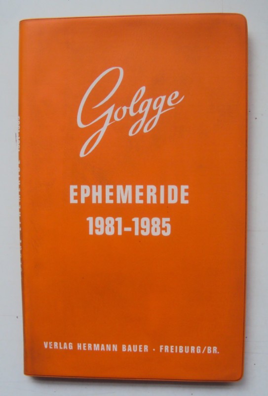 Golgge Ephemeride 1981-1985.
