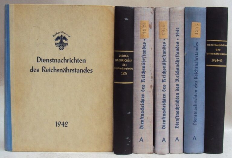 Der Reichsbauernführer (Hg.) Dienstnachrichten des Reichsnährstandes. Jg. 5-12 (1938-1945). 7 Bände.