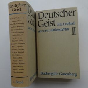 | Deutscher Geist. Ein Lesebuch aus zwei Jahrhunderten. 2 Bde.